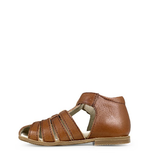 Gallucci sandals Cognac sandal with buckles