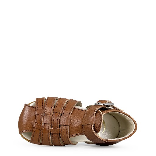 Gallucci sandals Cognac sandal with buckles