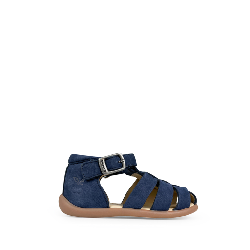 Kinderschoen online Pom d'api sandalen Blauwe sandaal met gesloten hiel
