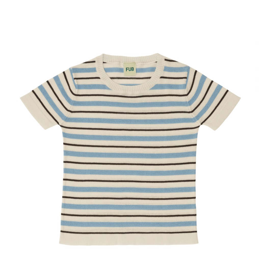 FUB - Ecru blue striped T-shirt Fub
