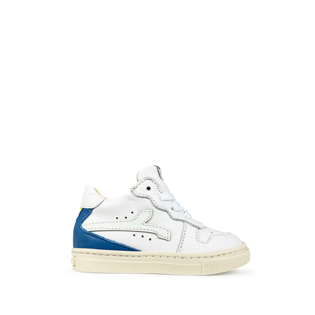 Rondinella - Low white sneaker with blue