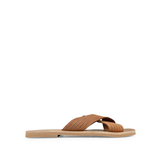 Kids shoe online Théluto sandals Camel brown slippers
