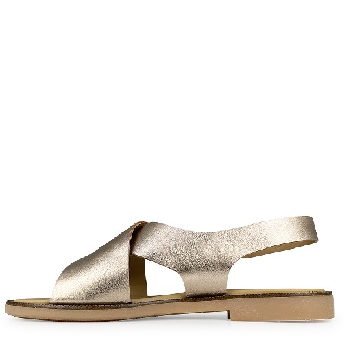 Momino sandals Rosegolden sandal with crossed band