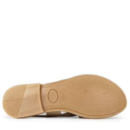 Momino sandalen Rosgouden sandaal met gekruiste band