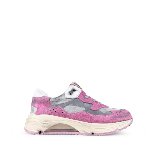Kinderschoen online Rondinella sneaker Roze sneaker met grijs