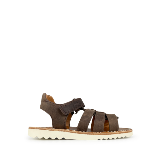 Kids shoe online Pom d'api sandals Brown sandal on white sole
