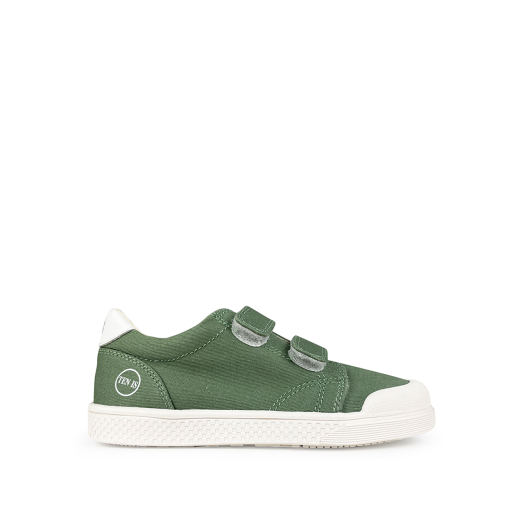 Kids shoe online 10IS trainer Canvas velcro sneaker in green