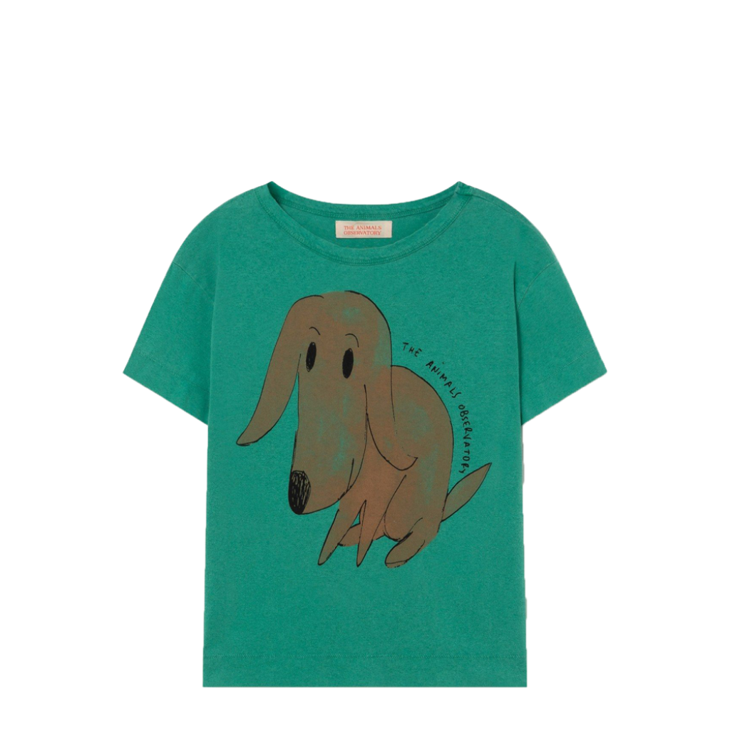 The Animals Observatory - Groene T-shirt met hond TAO