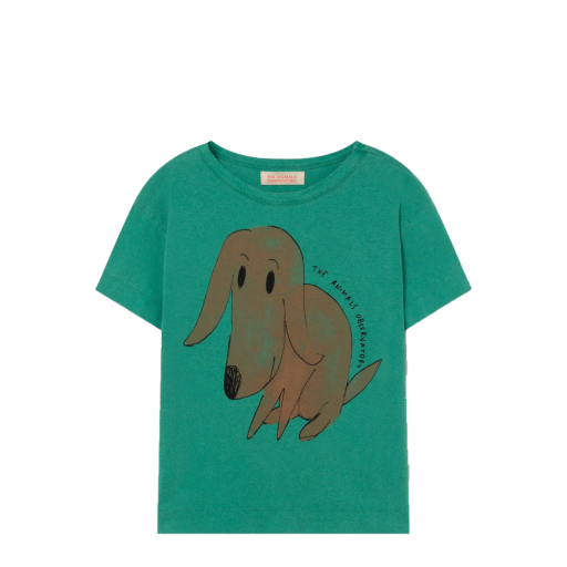 Kinderschoen online The Animals Observatory t-shirts Groene T-shirt met hond TAO