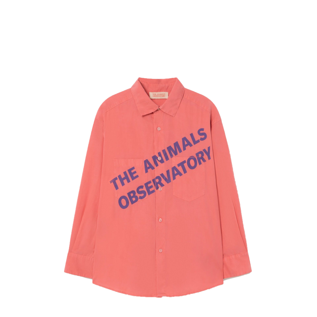 The Animals Observatory hemden Roze hemd met opdruk 'the animals observatory'