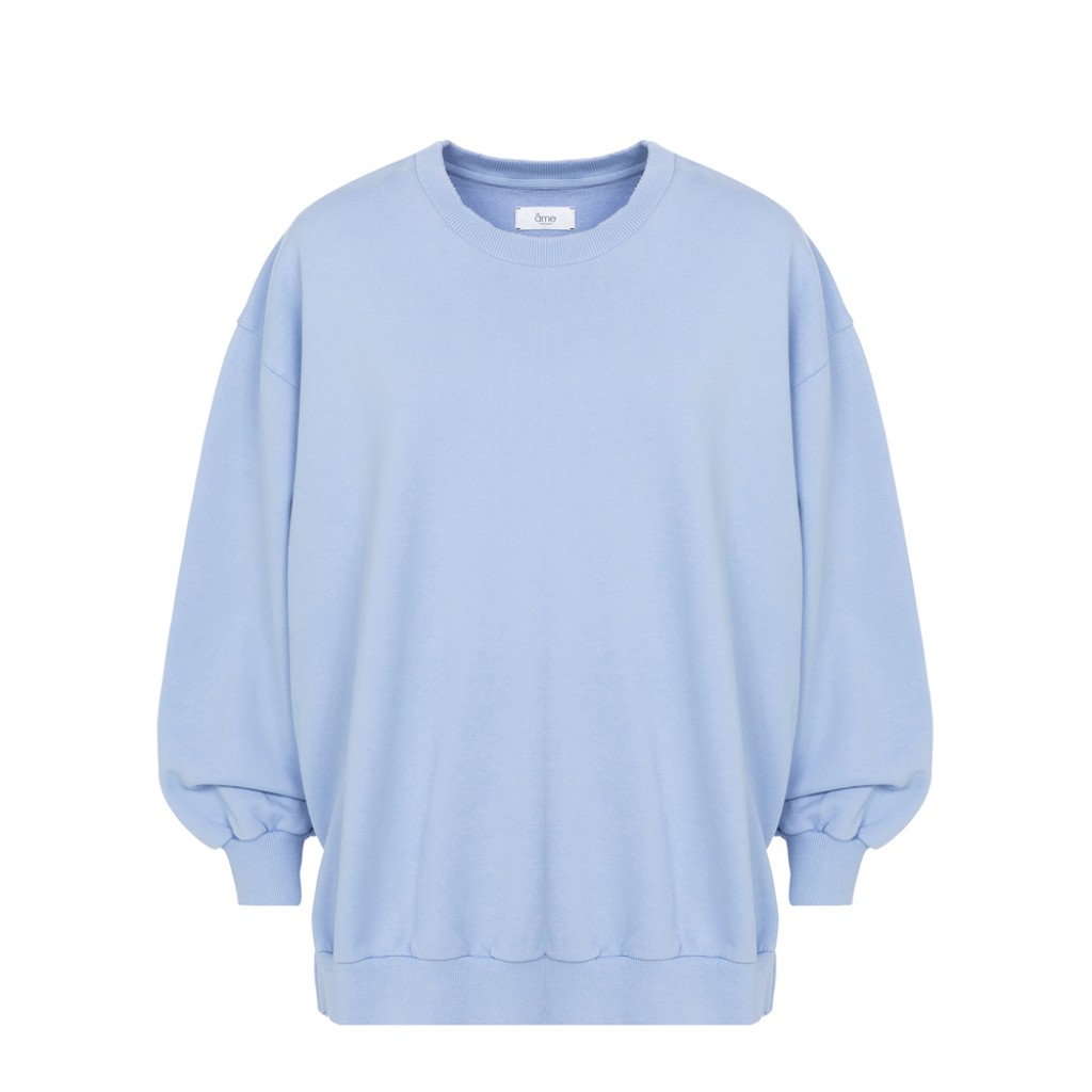 Âme sweaters Oversized sweater lichtblauw Âme