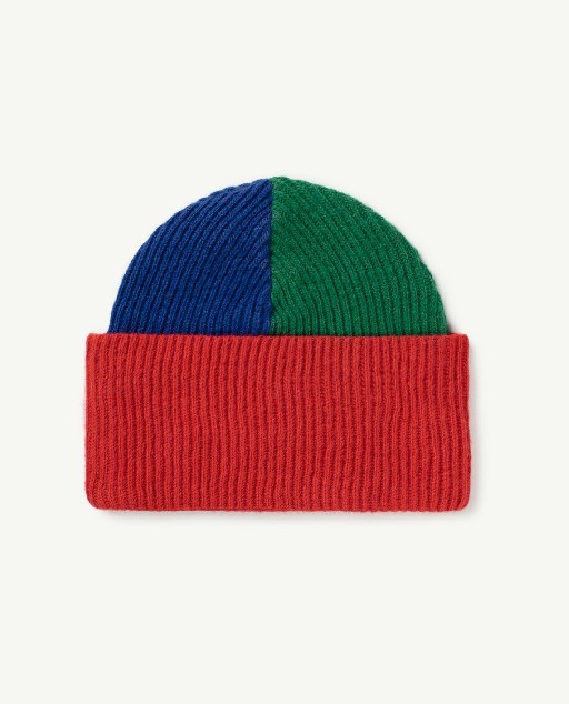 The Animals Observatory hats Multicolor beanie green, blue and red TAO