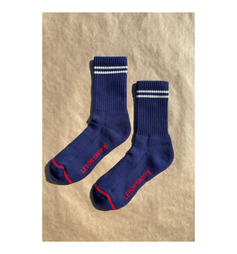 Kids shoe online Le Bon Shoppe short socks Le Bon Shoppe - Boyfriend Socks Dark Blue