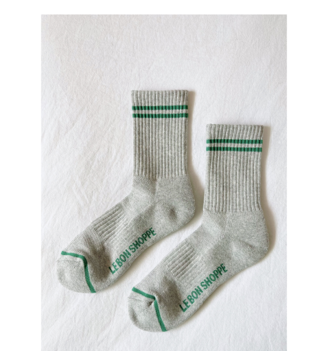 Kids shoe online Le Bon Shoppe short socks Le Bon Shoppe - Boyfriend Socks Extended Grey