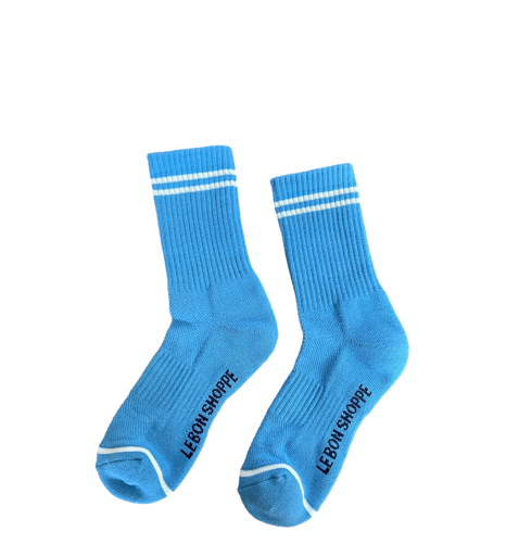 Kids shoe online Le Bon Shoppe short socks Le Bon Shoppe - Boyfriend Socks Ocean Blue