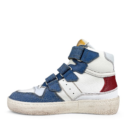 Ocra trainer Mid-height white and beige sneaker