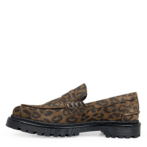 Angulus loafers leopard loafer