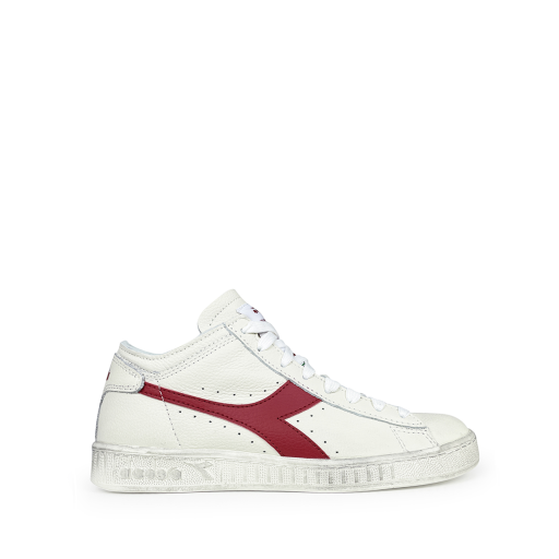 Kids shoe online Diadora trainer Low white sneaker with red logo