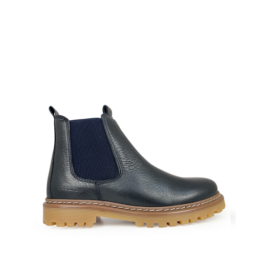 Kinderschoen online Angulus korte laarzen Chelsea boot in donkerblauw