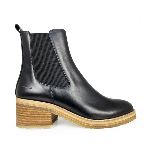 Kids shoe online Angulus short boots Black boot with heel
