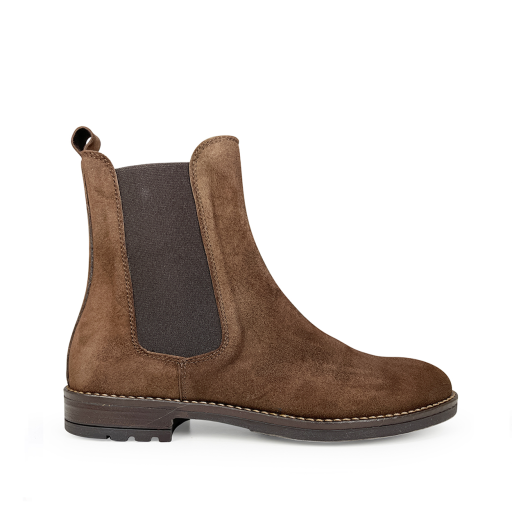 Kids shoe online Gallucci short boots Semi-high boot in dark brown