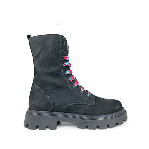 Kids shoe online Beberlis Boots Black lace-up boot