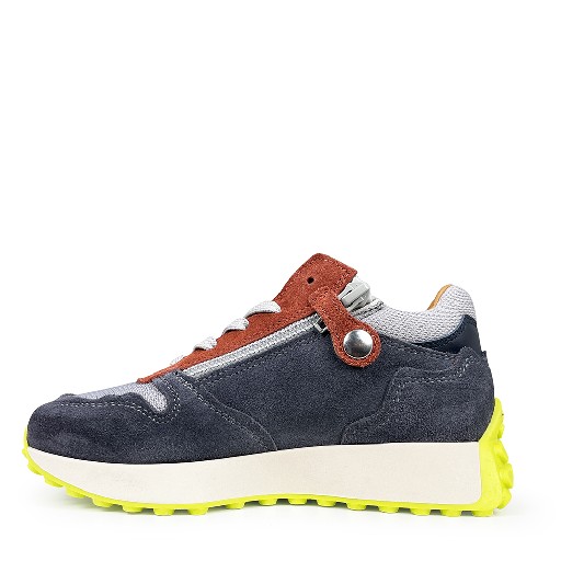 Rondinella trainer Chunky grey sneaker with yellow sole