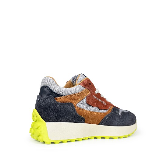 Rondinella trainer Chunky grey sneaker with yellow sole