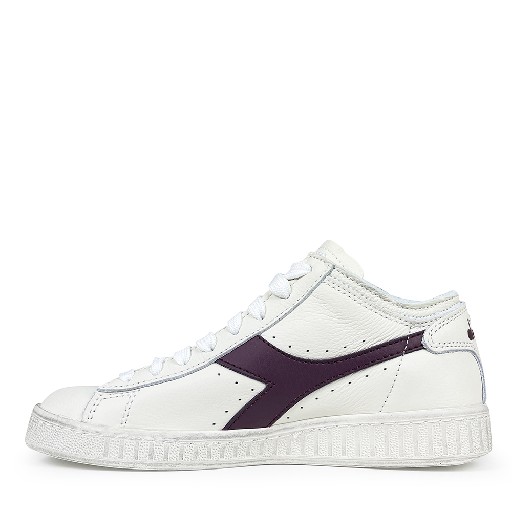 Diadora trainer Low white sneaker with purple logo