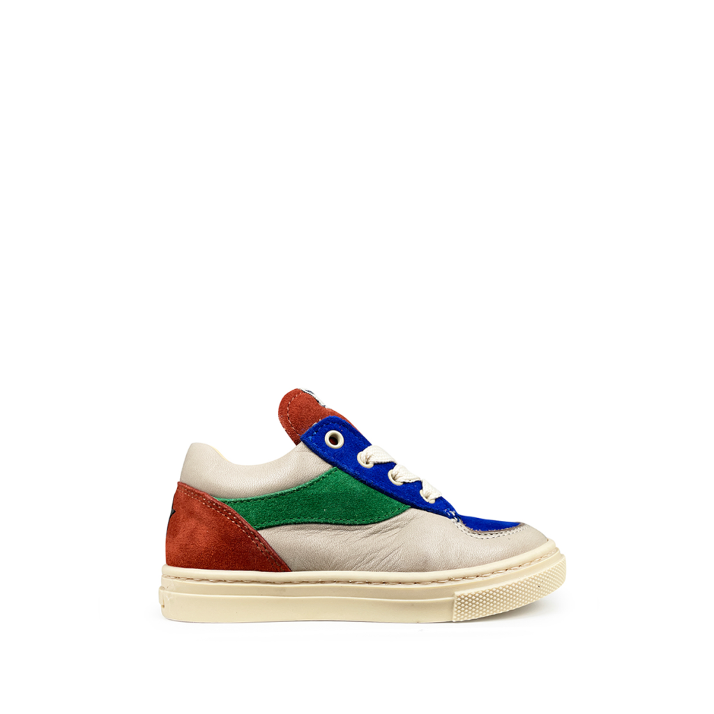 Rondinella - Grijze sneaker met multicolor accenten