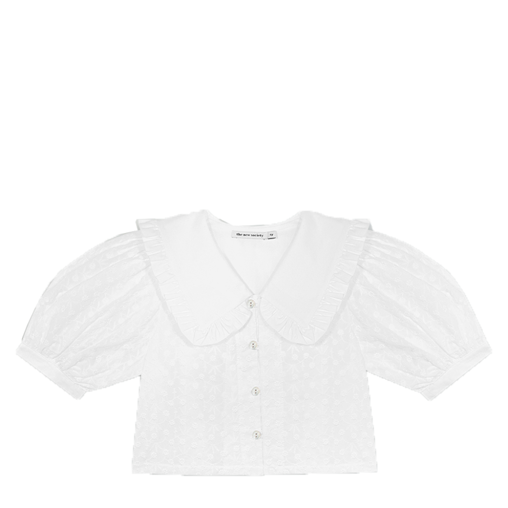 The new society - Witte blouse met Peter Pan kraag The New Society