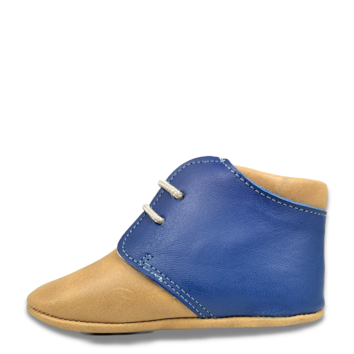 Tricati pre step shoe Performance footwear in cognac and blue
