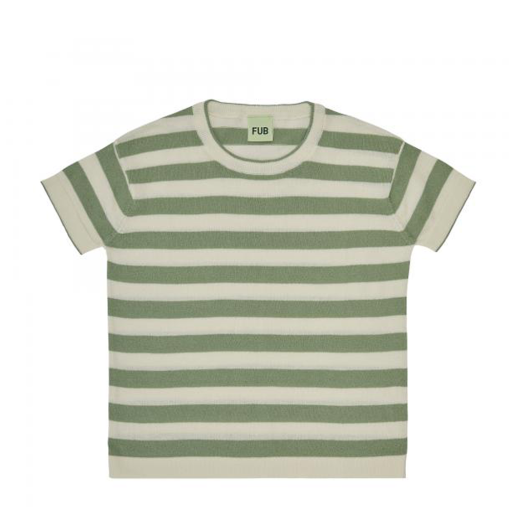 Kids shoe online FUB t-shirts Ecrugreen striped T-shirt FUB