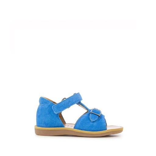Kinderschoen online Pom d'api eerste stappers Licht blauwe sandaal met gesloten hiel
