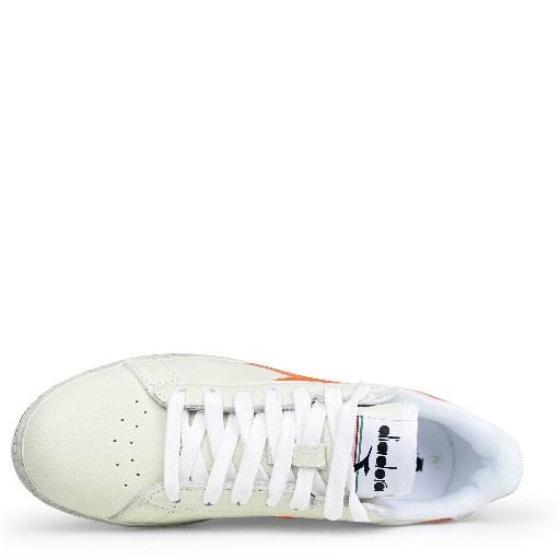 Diadora trainer Low white sneaker with orange logo