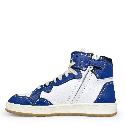 Ocra trainer Mid-height white blue sneaker