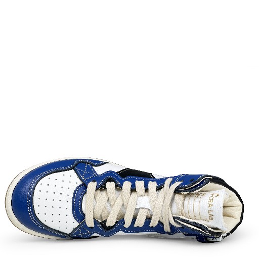 Ocra trainer Mid-height white blue sneaker