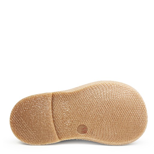 Beberlis sandalen Cognac sandaal met parelmoer