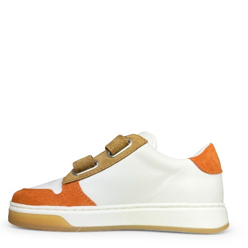 Beberlis sneaker Witte sneaker met oranje