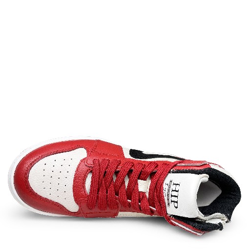 HIP trainer High sturdy white sneaker with red
