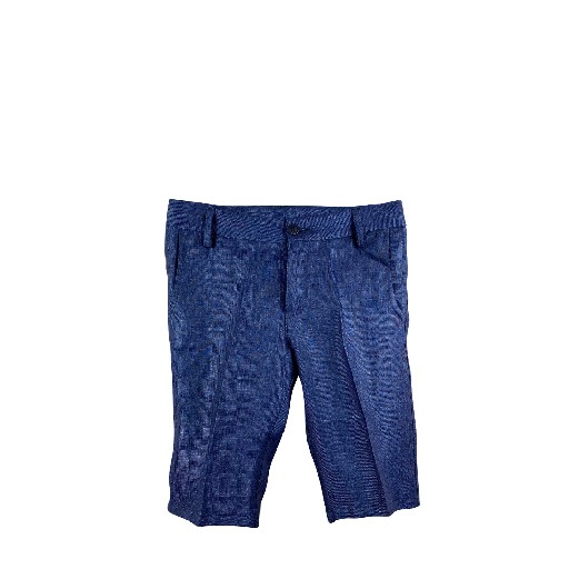 Kids shoe online Dal Lago shorts Blue linen bermuda shorts