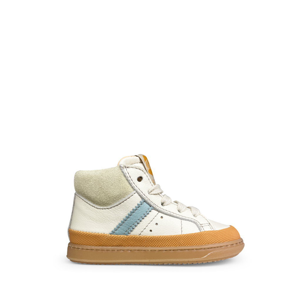 Ocra - White sneaker with white and beige accents
