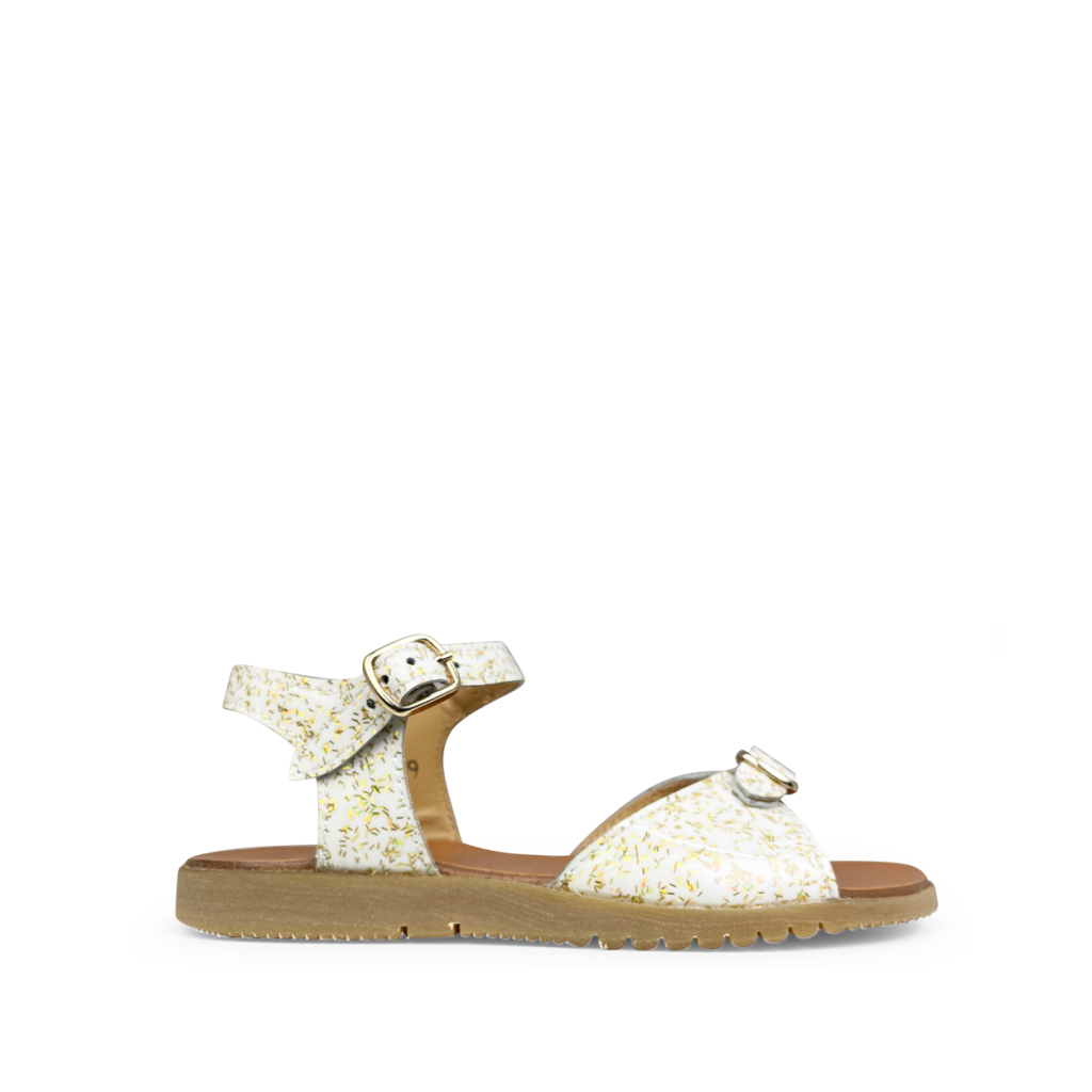 Gallucci - Wit en gouden sandaal