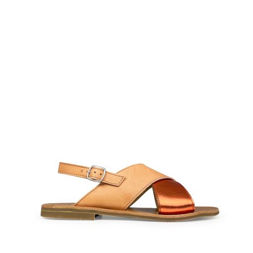 Kinderschoen online Gallucci sandalen Sandaal cognac en oranje