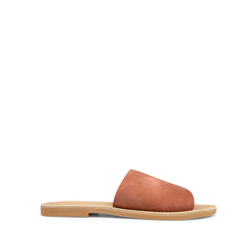 Thluto - Stylish brown leather slippers Perrine