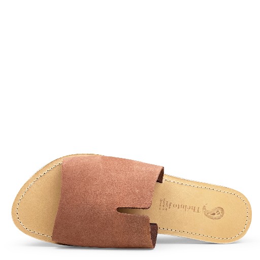 Thluto sandals Stylish brown leather slippers Perrine
