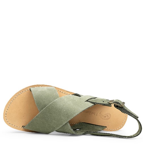 Thluto sandals Khaki leather slippers