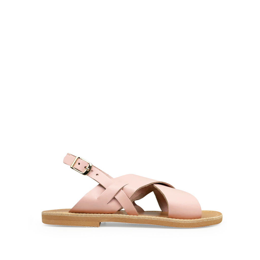 Théluto - Roze lederen sandaal