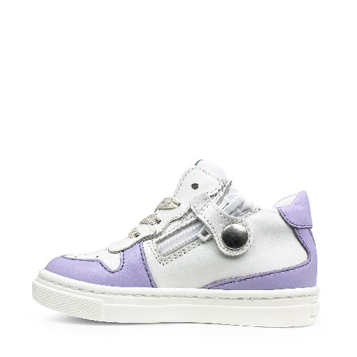 Rondinella trainer White sneaker with lilac