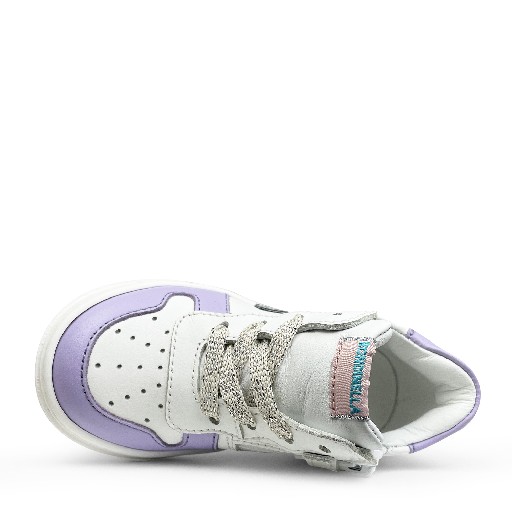 Rondinella sneaker witte sneaker met lila